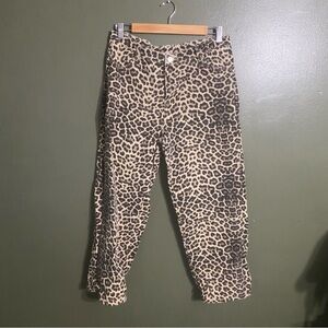Leopard Denim Relaxed Pants